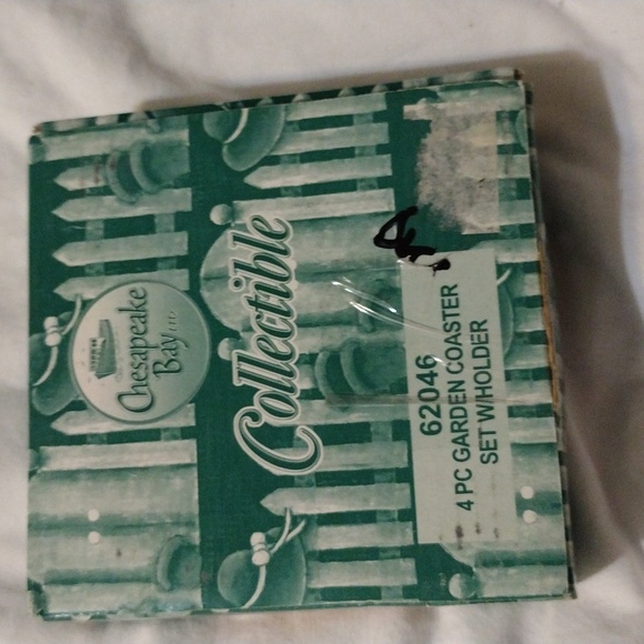 Chesapeake Bay 4-Piece Garden Coaster Set Holder - Picture 4 of 6